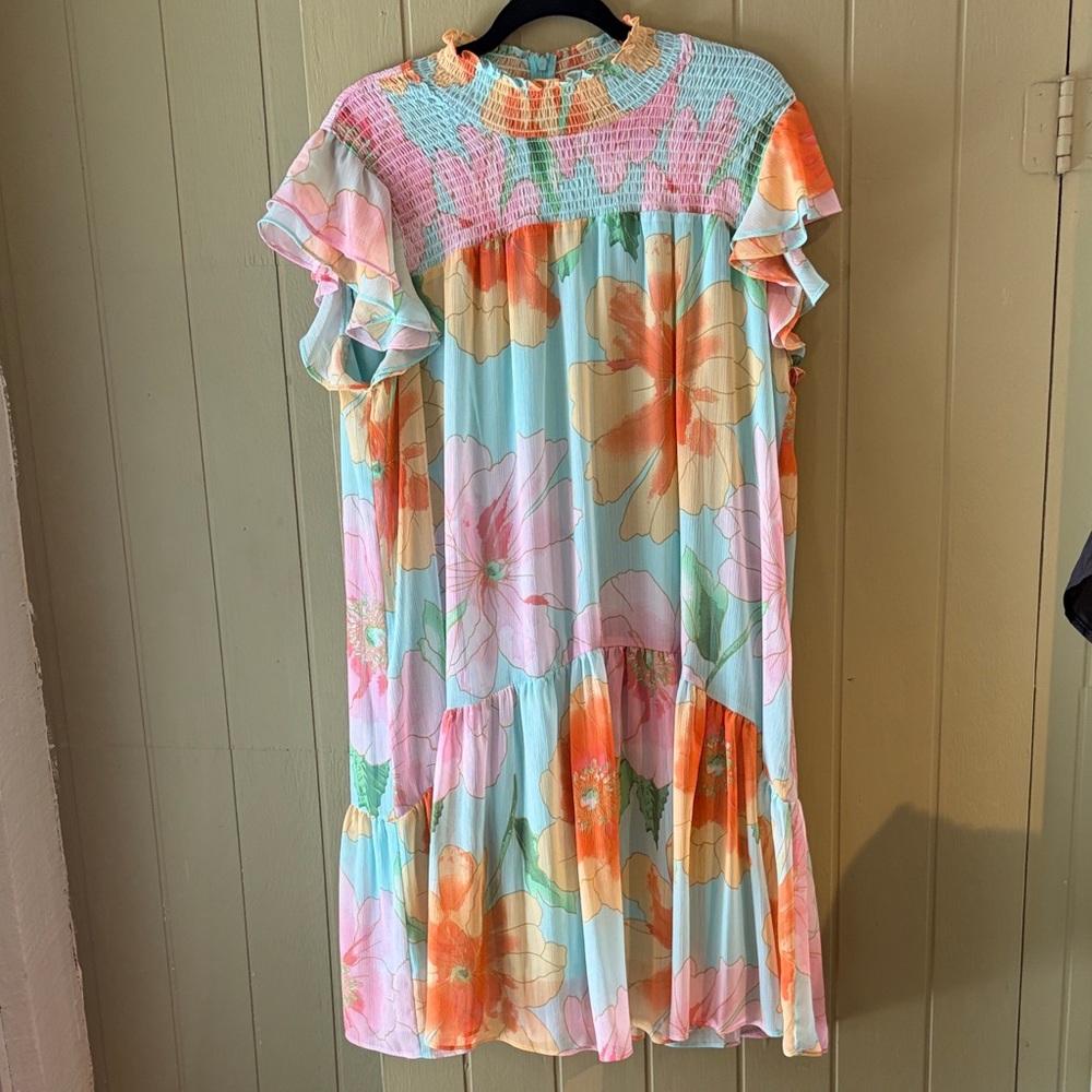 Maison Tara Bright Floral Dress Size 16W